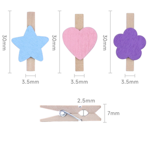 Série Simple Quotidienne Pinces À Cheveux En Bois Fleur Cœur Étoile h5 Image3