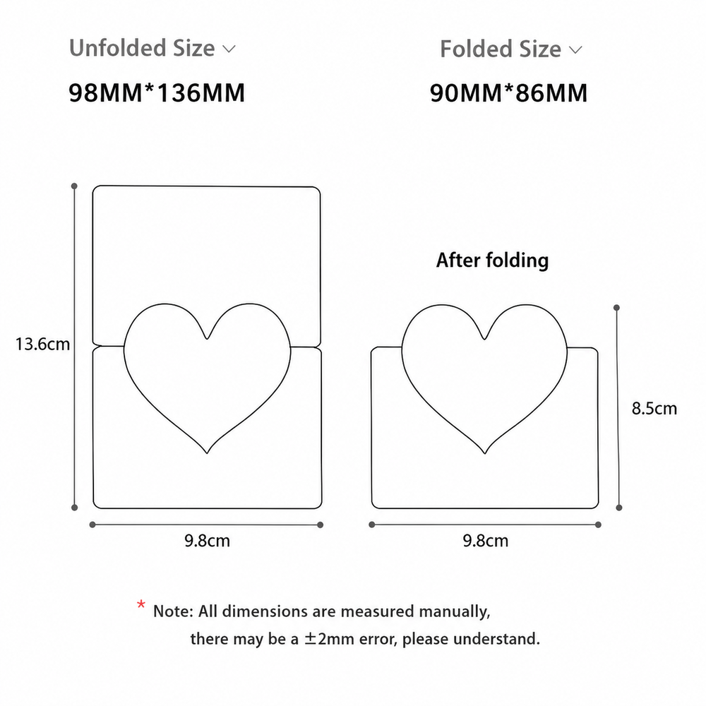 Cartes De Vœux Quotidiennes En Forme De Cœur De La Série Simple h5Image3