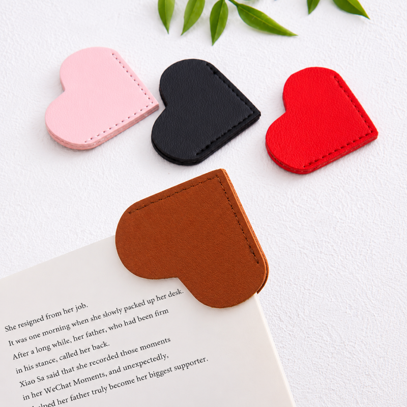 Simple Series Dagelijkse Premium Kwaliteit PU Hart Index Tabs & Labels Effen Kleur