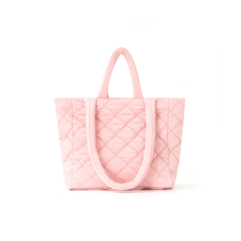 Casual Style Quilted Stitching Solid Color Pu Women's  Tote Bags 2