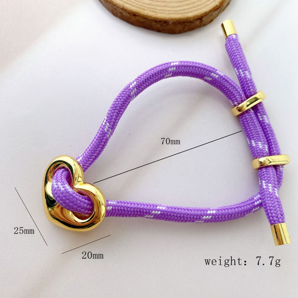 Simple Series Simple Heart Ellipse Shape Rope Women's Braided Bracelets
