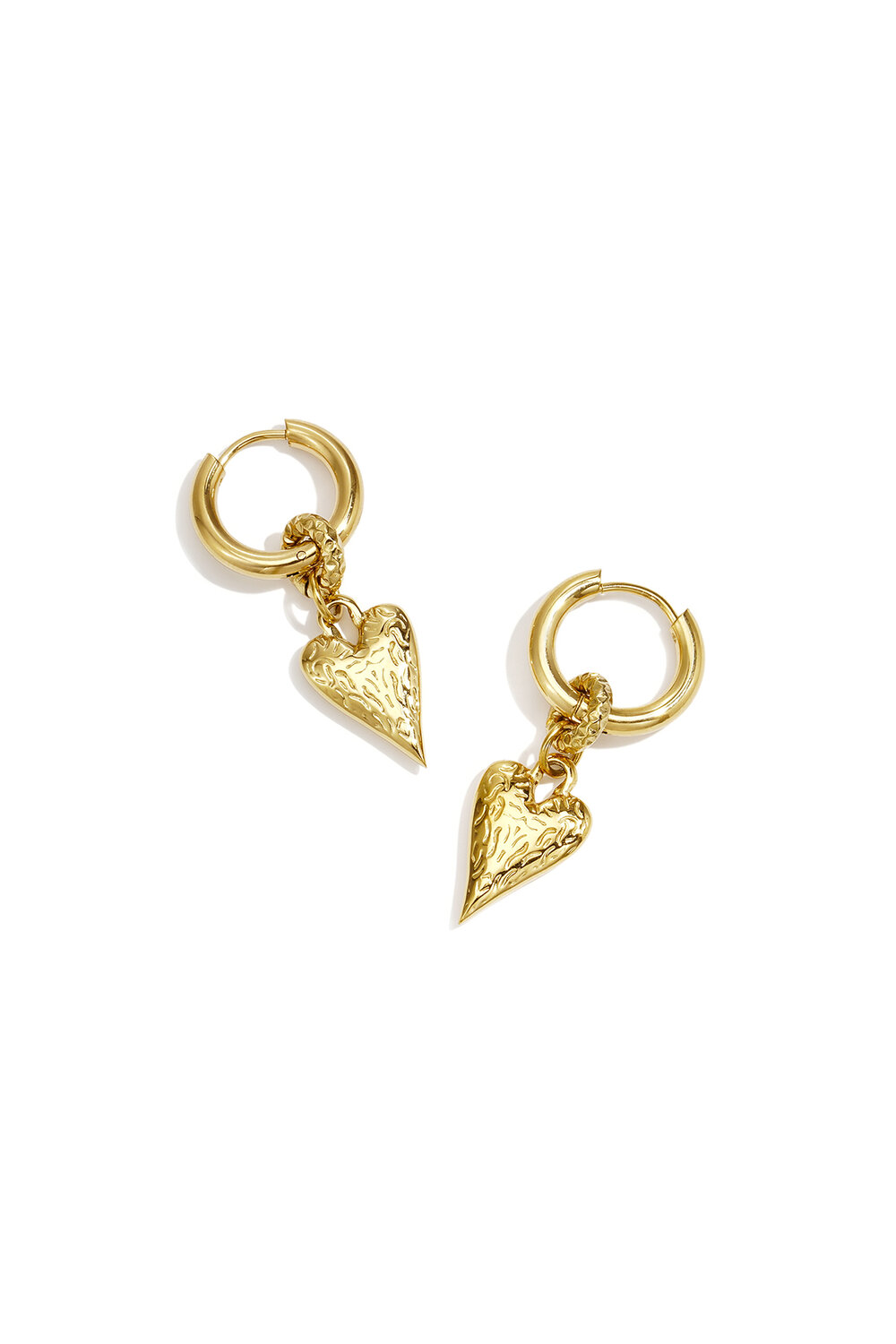 Orecchini Pendenti A Forma Di Cuore In Acciaio Inossidabile, Serie Simple Daily Simple, Gioielli Da Donna