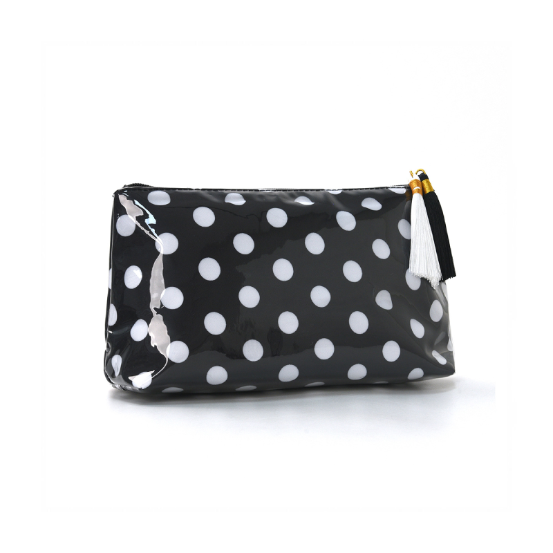 Simple Series Daily Polka Dots Tassel Mixed Color Pvc Makeup Bags
