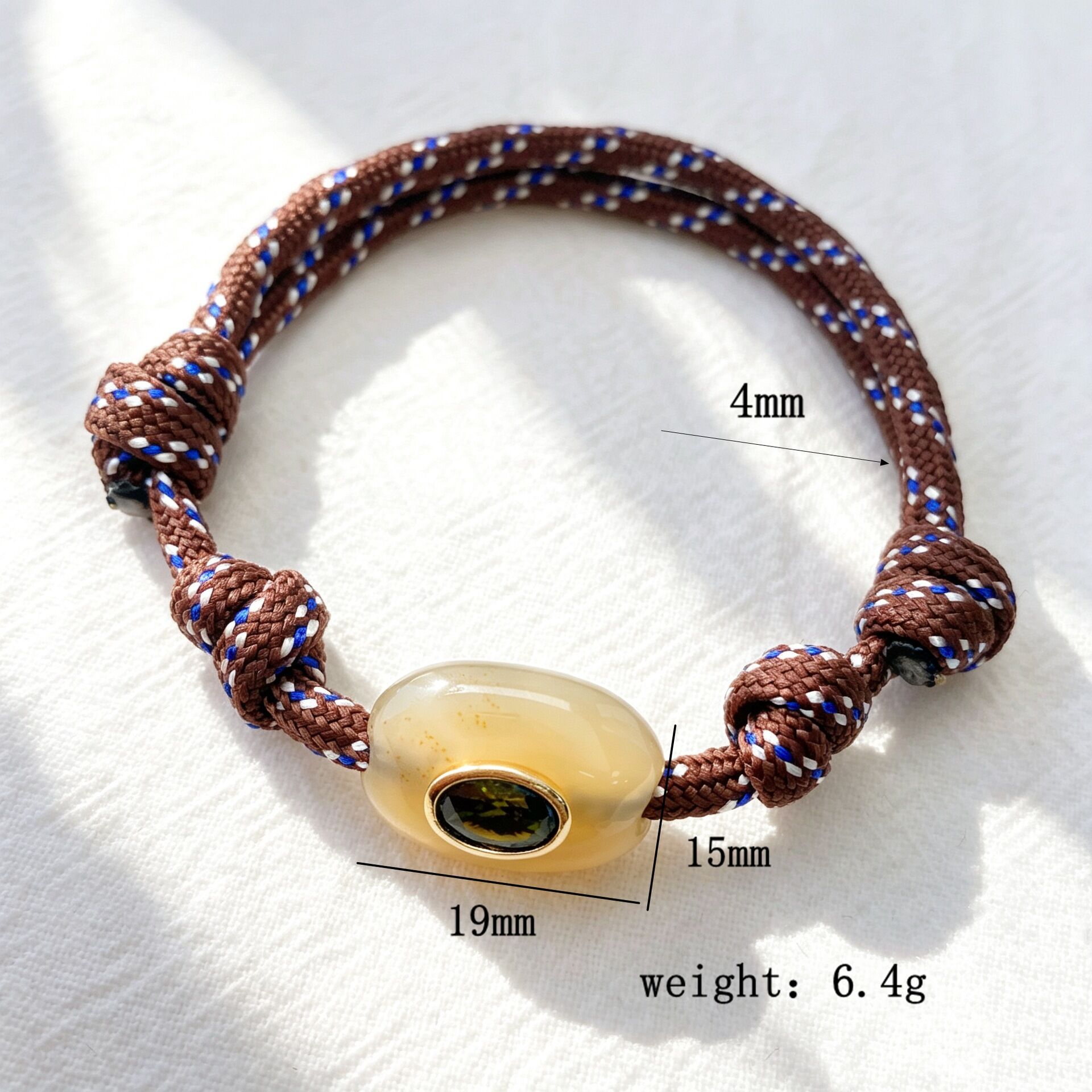 Ethnic Series Retro Twist Ellipse Shape Rope Zircon Women's Braided Bracelets Picture4