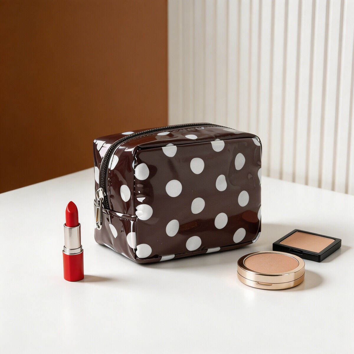 Simple Series Daily Polka Dots Mixed Color Pvc Makeup Bags