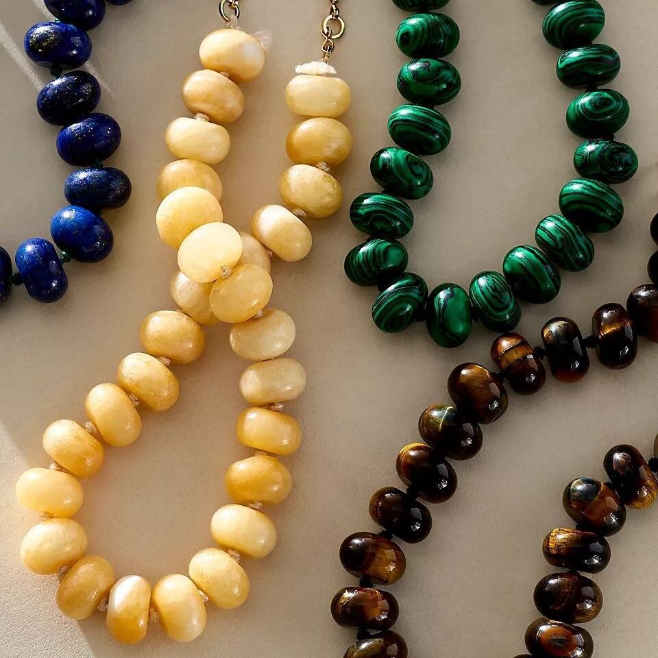 Romantic Series Retro Beads Gradient Color Acrylic Women's Beaded Necklaces Picture2