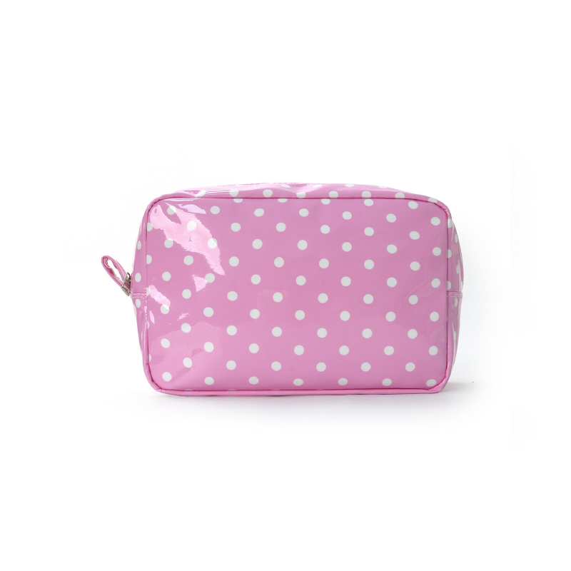 Simple Series Daily Solid Color Polka Dots Leather Makeup Bags