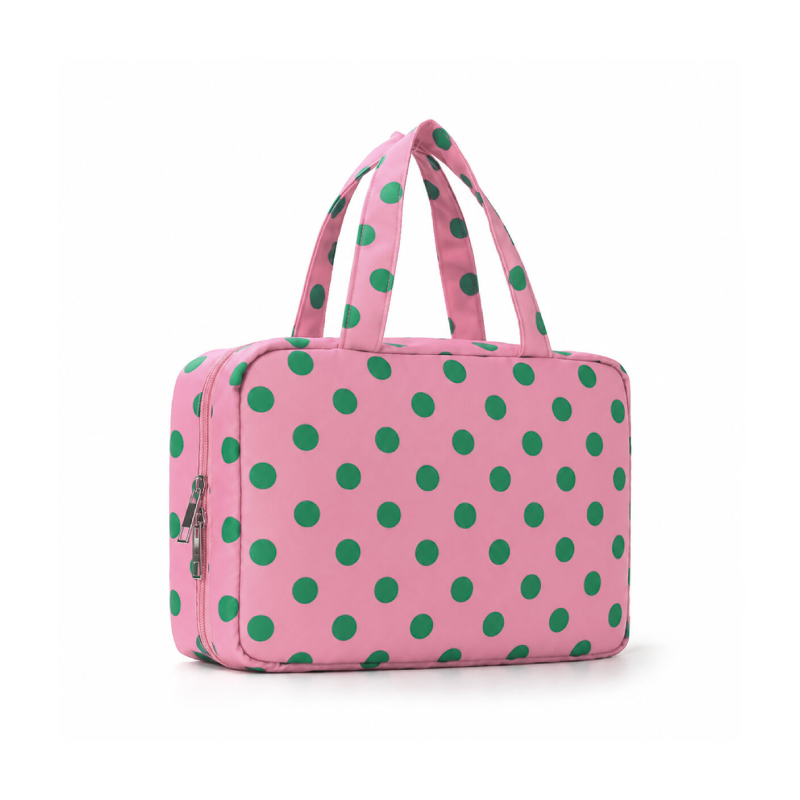 Simple Series Casual Solid Color Polka Dots Polyester Makeup Bags