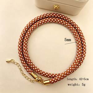 Casual Mixed Color Rope Necklaces h5 Picture4