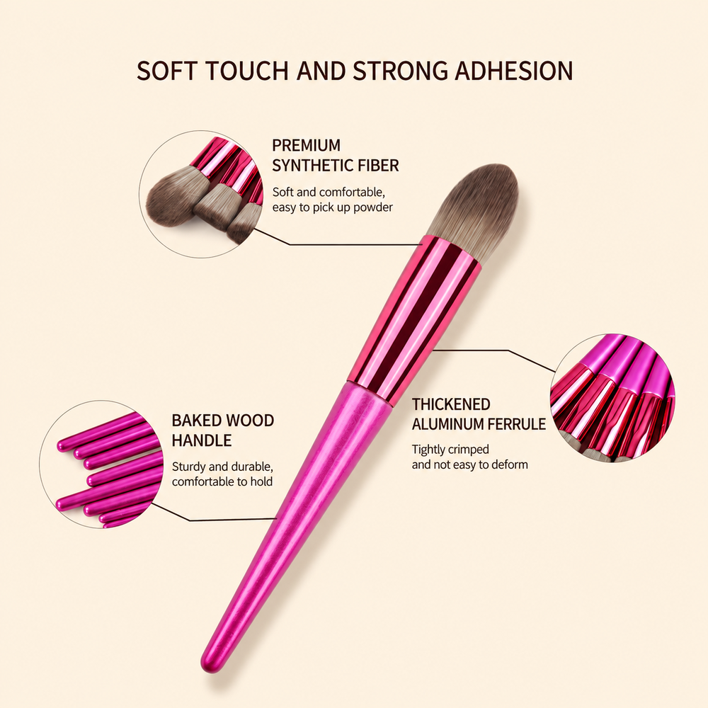 Set Di Pennelli Per Trucco Simple Series Daily Solid Color Gradient Color h5Immagine4
