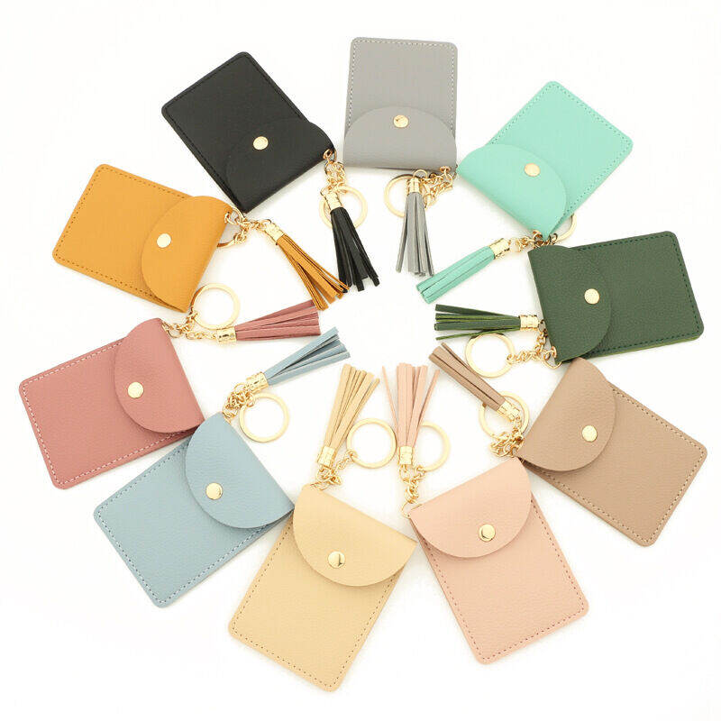 Carteras Y Tarjeteros Cuadrados De Pu Para Mujer, Estilo Casual, Color Liso, Con Borla. Imagen5