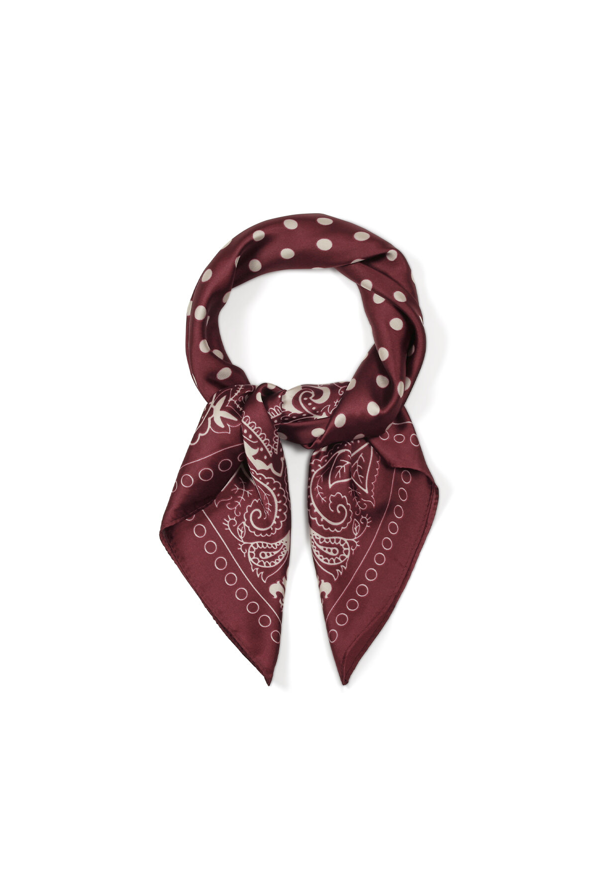 Winter Scarves Polka Dots Retro Imitation Silk Daily Accessories h5 Picture2