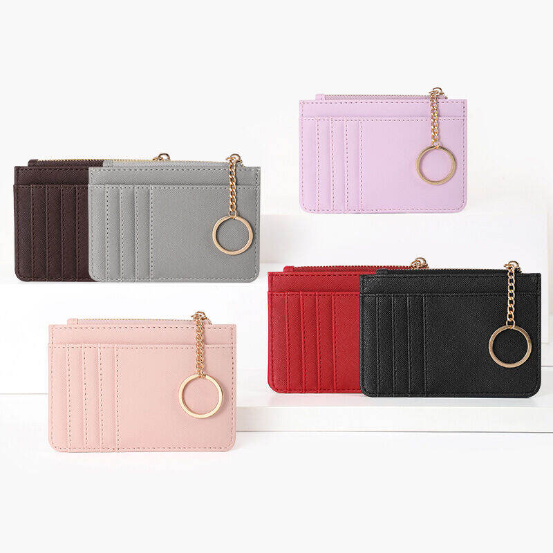 Stile Casual Nessuno Colore Tinta Unita Pu Portafogli E Porta Carte Quadrati Da Donna Immagine5