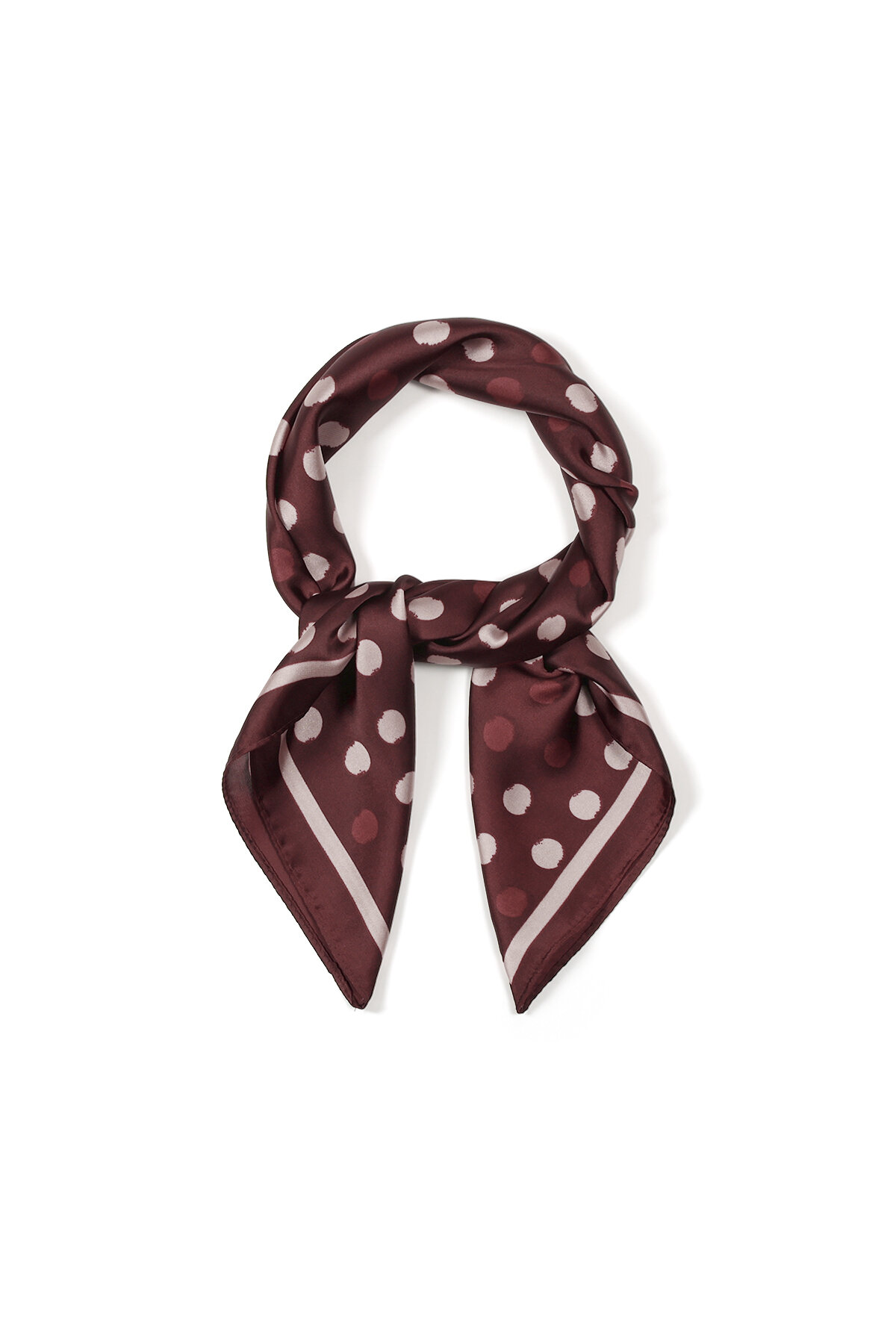 Winter Scarves Polka Dots Retro Imitation Silk Daily Accessories Picture2