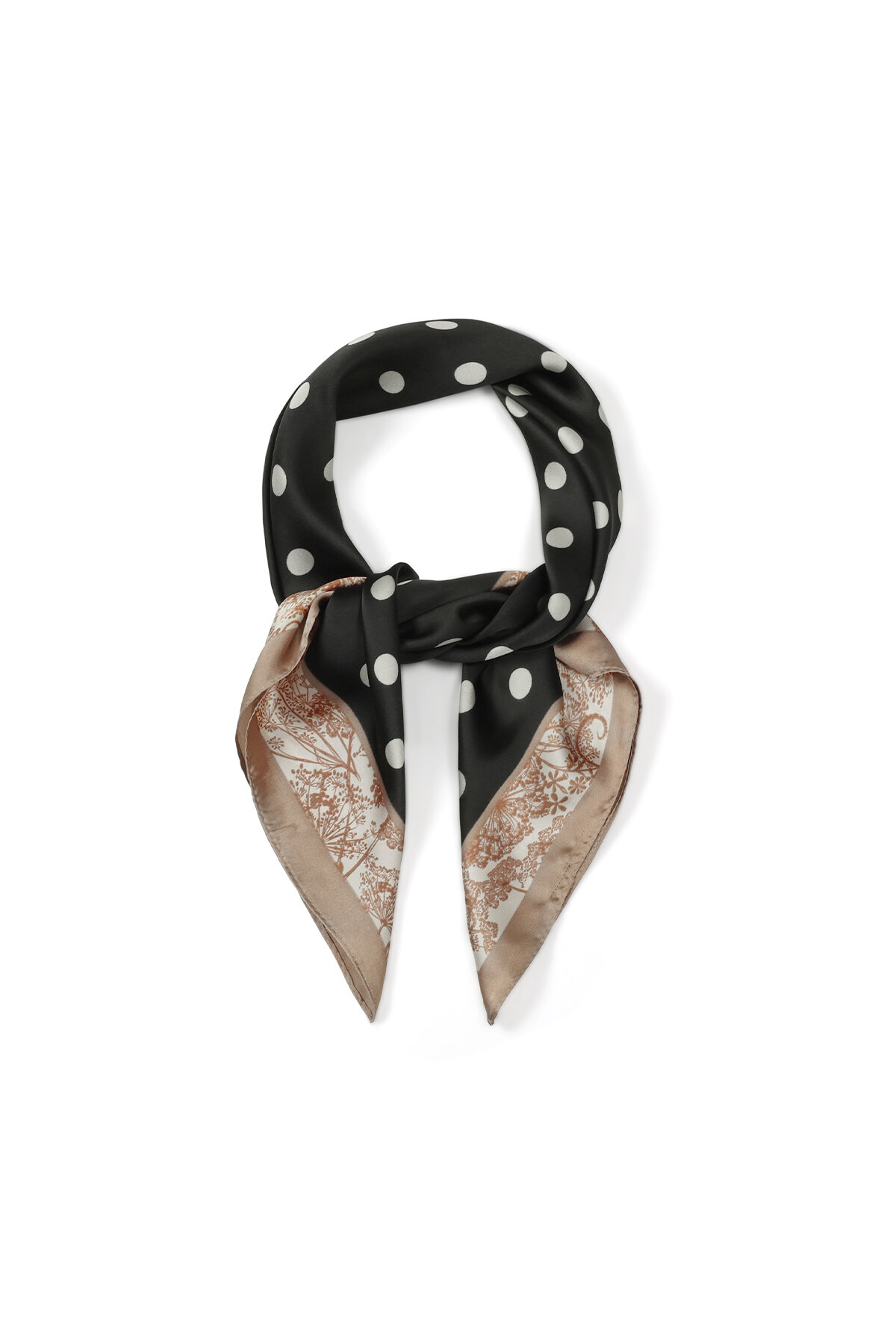 Winter Scarves Polka Dots Retro Imitation Silk Daily Accessories Picture2