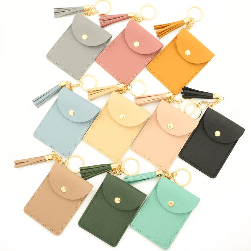 Carteras Y Tarjeteros Cuadrados De Pu Para Mujer, Estilo Casual, Color Liso, Con Borla. Imagen6