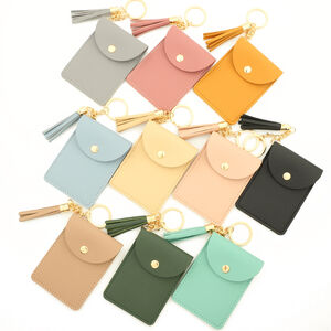 Carteras Y Tarjeteros Cuadrados De Pu Para Mujer, Estilo Casual, Color Liso, Con Borla. h5 Imagen6