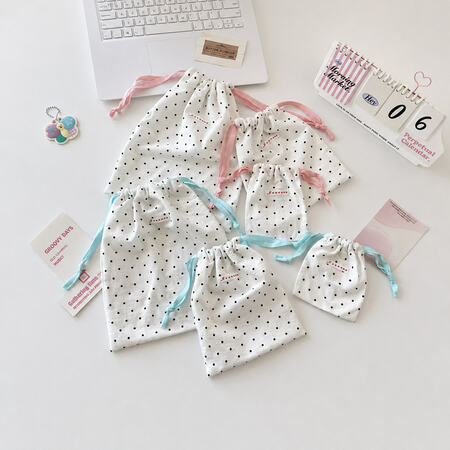 Simple Series Sweet Polka Dots Cotton Gift Wrapping Jewelry Bags
