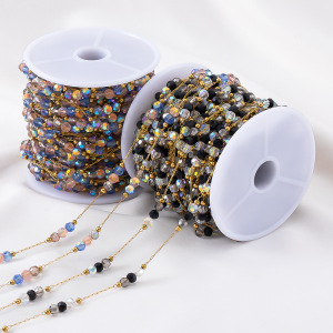 Simple Series Diy Beads Chain Stainless Steel Waterproof Gold Color Stringing Materials h5 Picture4