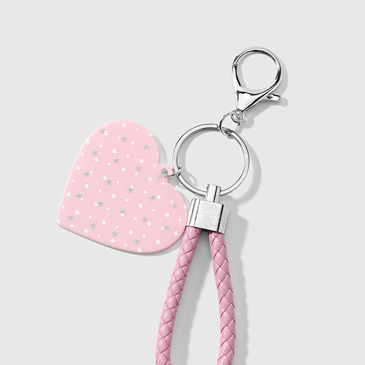 Llaveros Sencillos De Aleación Con Forma De Estrella Y Corazón De Color Sólido De La Serie Daily Heart h5 Imagen5