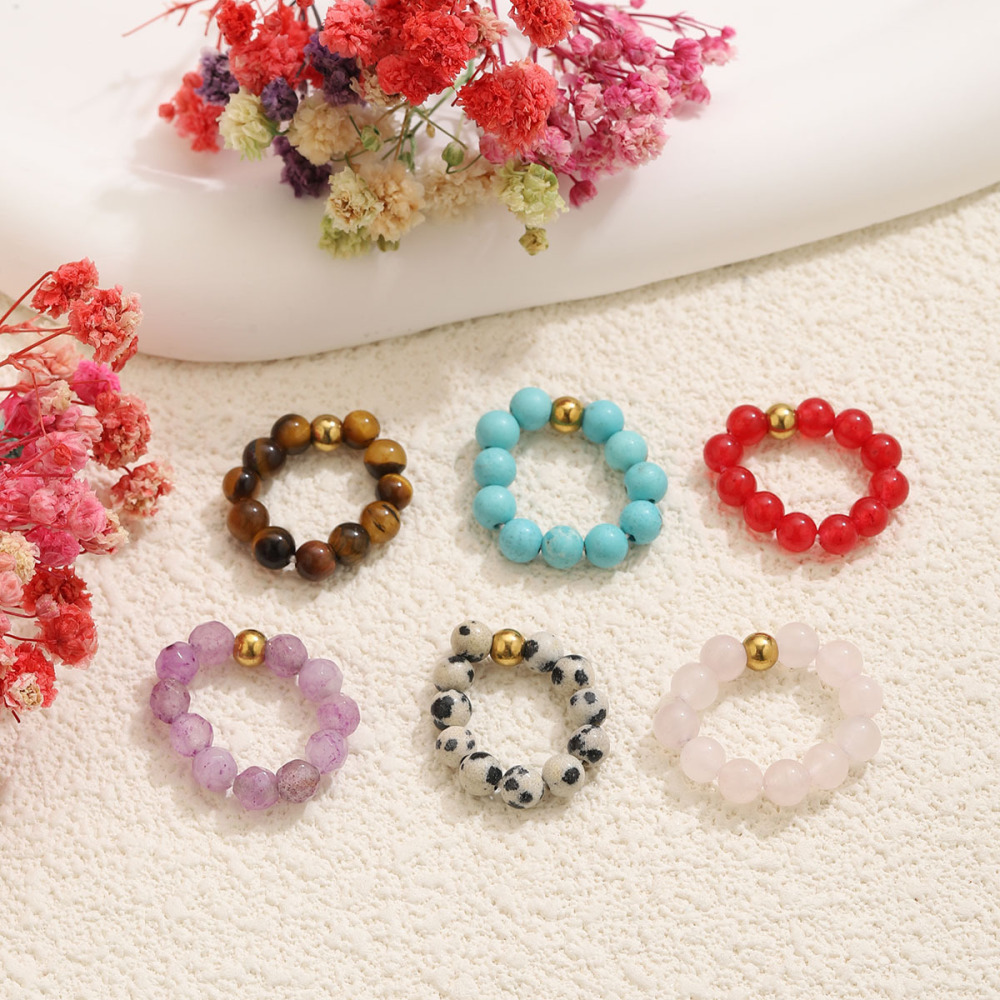 Simple Series Diy Beads Natural Stones Gold Color Beads h5Picture2