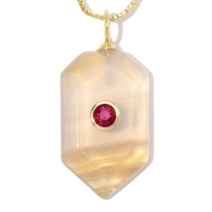 Simple Series Diy Geometric Shape Natural Stones Women's Pendants h5 Picture3