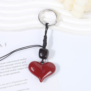 Simple Series Daily Heart Geometric Shape Resin Keychain h5