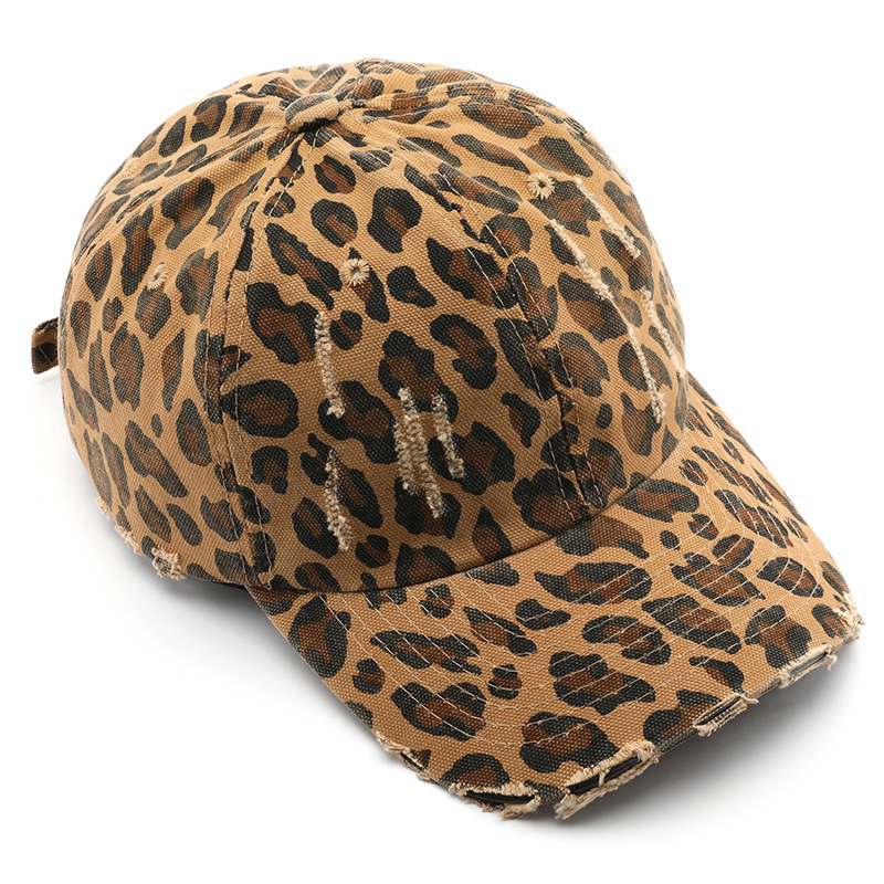 Simple Series Retro Leopard Print Cotton Baseball Cap h5Picture4