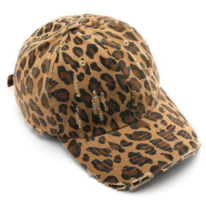 Simple Series Retro Leopard Print Cotton Baseball Cap h5 Picture4