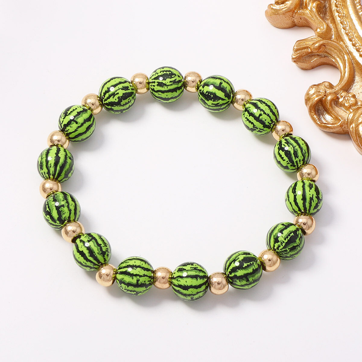 Simple Series Retro Irregular Shape Beads Mixed Color Resin Women's Beaded Bracelets Picture3