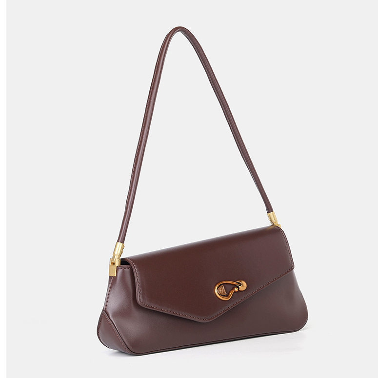 Casual Style Metal Hardware Irregular Shape Solid Color Pu Women's Underarm Shoulder Bags Picture3
