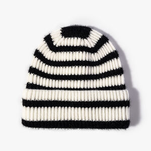 Stripe Mixed Color Wool Polyester Blend Women's Beanie h5