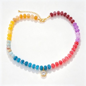 Beads Natural Stones Zircon Women's Beaded Necklaces h5 