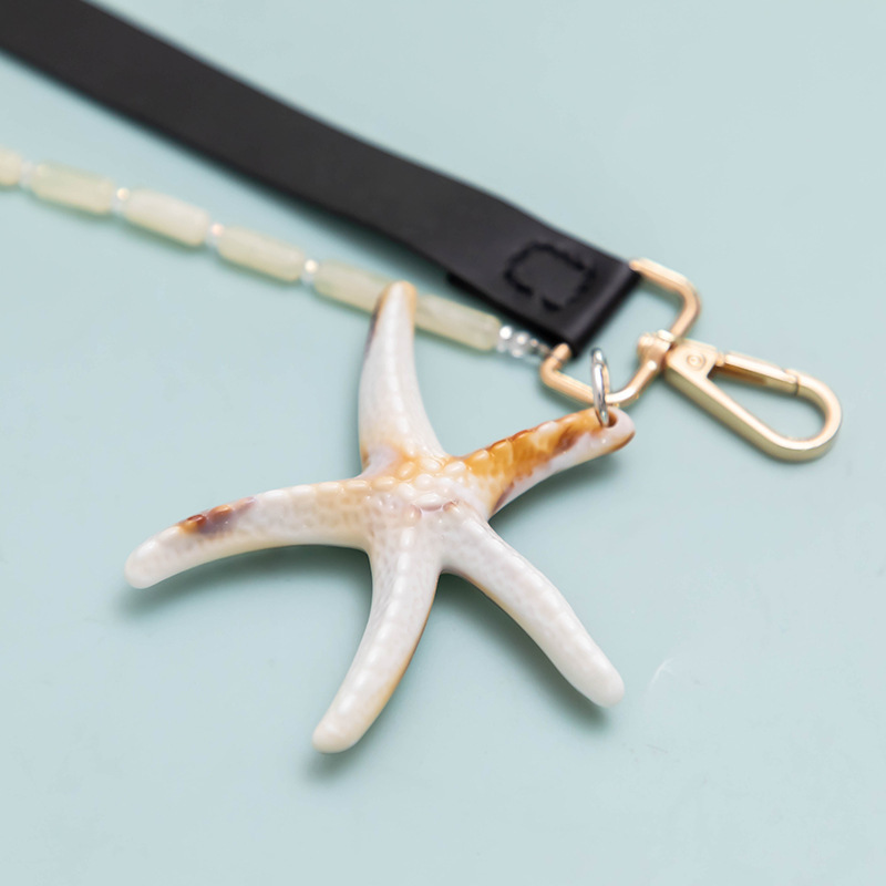 Simple Series Casual Oceanic Style Beads Starfish Pu Phone Chain Bag Straps h5Picture3