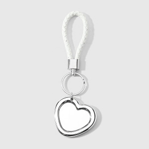 Simple Series Daily Heart Solid Color Leopard Print Acrylic Keychain h5 