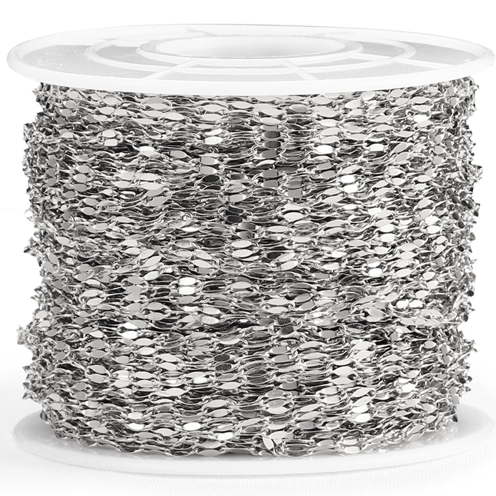 Simple Series Diy Chain Stainless Steel Waterproof Gold Color Stringing Materials Picture3