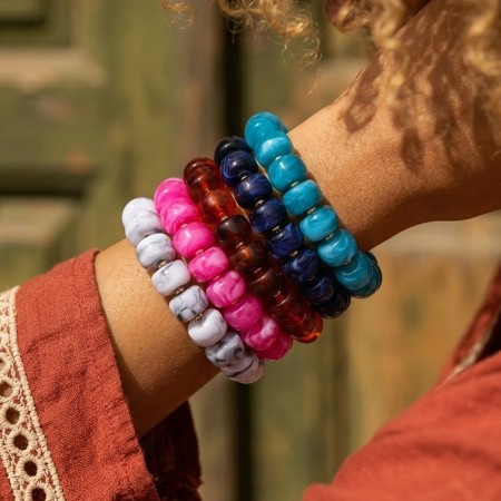 Beads Gradient Color Resin Women's Beaded Bracelets