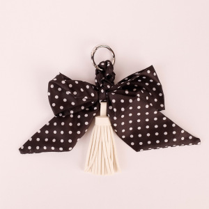 Simple Series Elegant Letter Bow Knot Stripe Polka Dots Tassel Mixed Color Polyester Bag Charms h5
