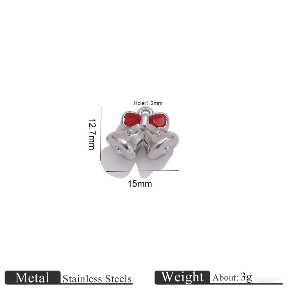 Simple Series Diy Irregular Shape Christmas Stainless Steel Waterproof   Gold Color  Women's Pendants 