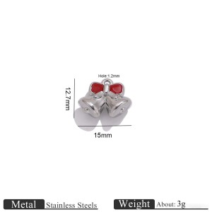 Simple Series Diy Irregular Shape Christmas Stainless Steel Waterproof   Gold Color  Women's Pendants h5 