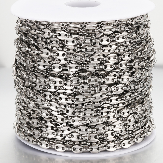 Simple Series Diy Chain Stainless Steel Waterproof Gold Color Stringing Materials Picture2