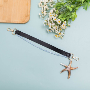 Simple Series Casual Oceanic Style Beads Starfish Pu Phone Chain Bag Straps h5