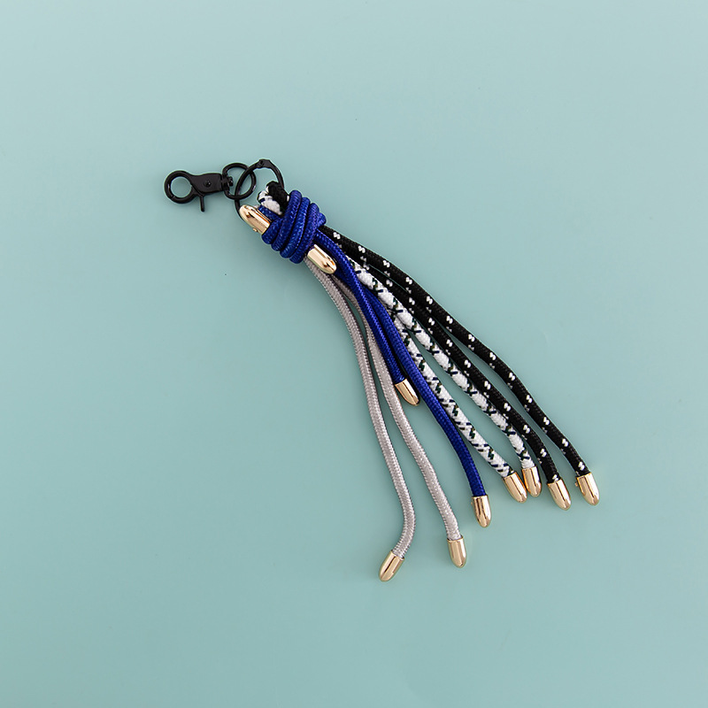 Simple Series Casual Twist Tassel Mixed Color Nylon Bag Charms 