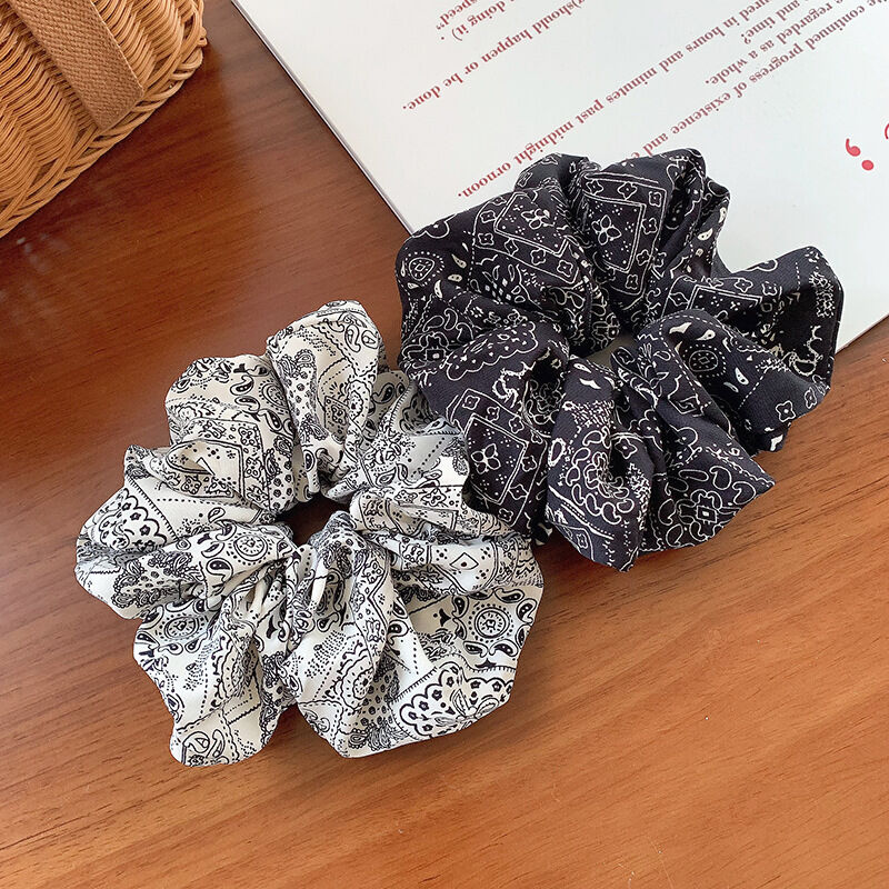 Ethnic Series Casual Solid Color Paisley Pattern Polyester Scrunchies h5Picture2