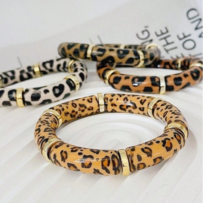 Simple Series Retro Leopard Print Acrylic Women's Bangles Picture3
