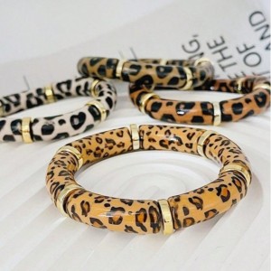 Simple Series Retro Leopard Print Acrylic Women's Bangles h5 Picture3