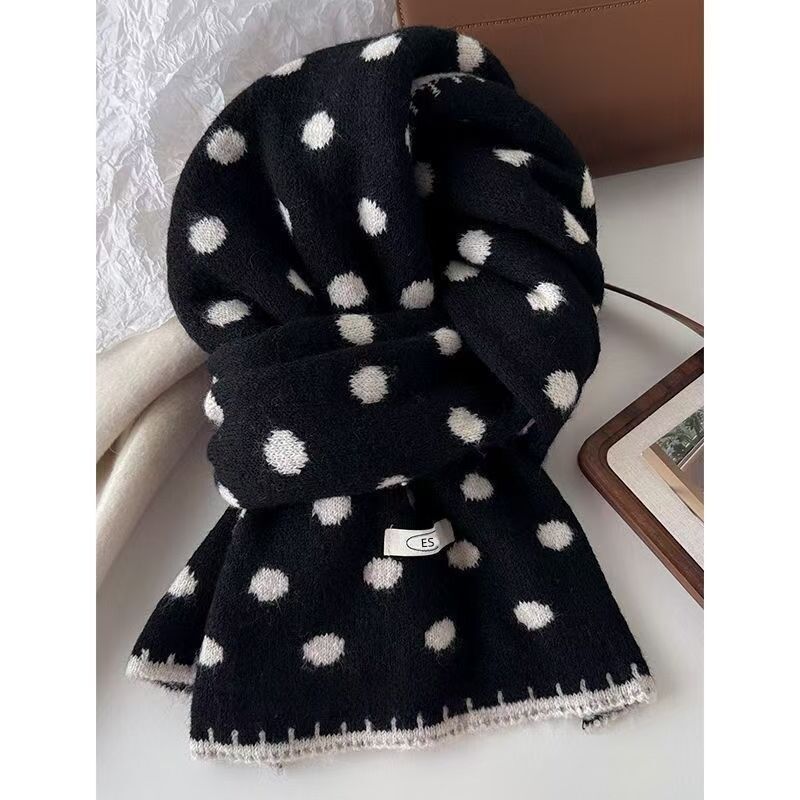 Sciarpe Invernali Semplici A Pois In Colori Misti h5 