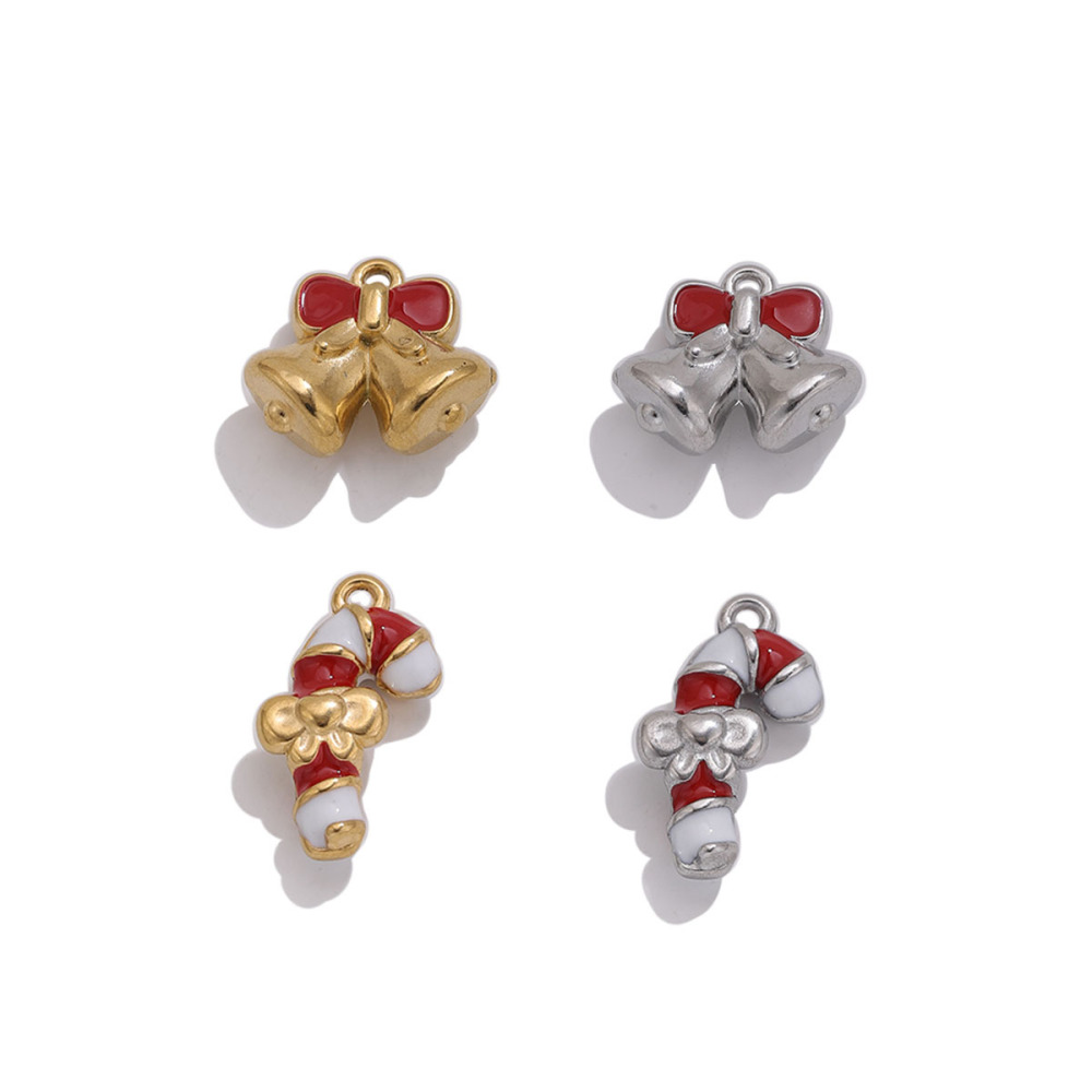Simple Series Diy Irregular Shape Christmas Stainless Steel Waterproof   Gold Color  Women's Pendants Picture5