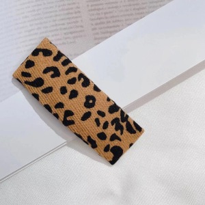 Simple Series Retro Leopard Print Polka Dots Mixed Color Animal Print Fabric Hair Clips h5 