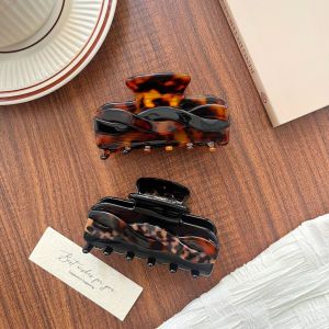 Simple Series Retro Leopard Print Lines Acetate Hair Claws h5 Picture2
